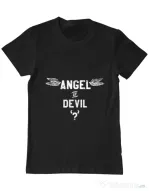 Tricou ADLER barbat Angel or devil Negru