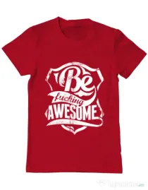Tricou ADLER barbat Be awesome Rosu