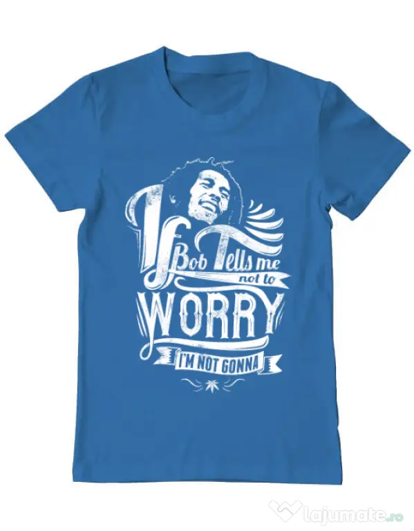 Tricou ADLER barbat Bob tells me Albastru azuriu