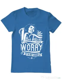 Tricou ADLER barbat Bob tells me Albastru azuriu