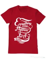 Tricou ADLER barbat Everything happens for a reason Rosu