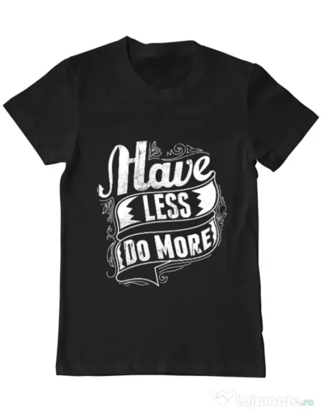 Tricou ADLER barbat Have less do more Negru