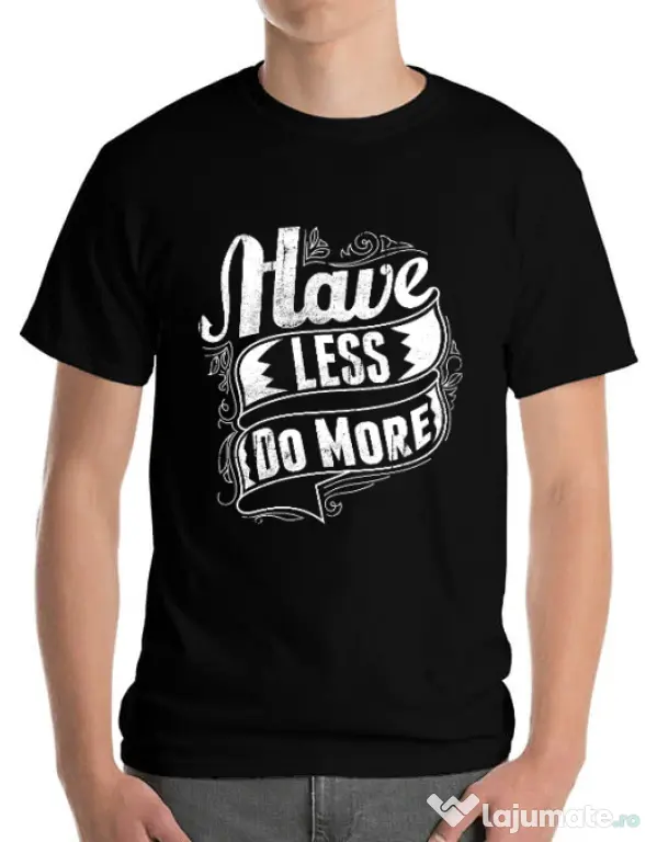 Tricou ADLER barbat Have less do more Negru