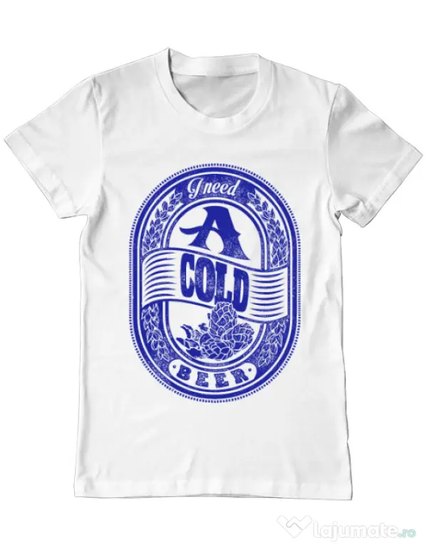Tricou ADLER barbat I need beer Alb