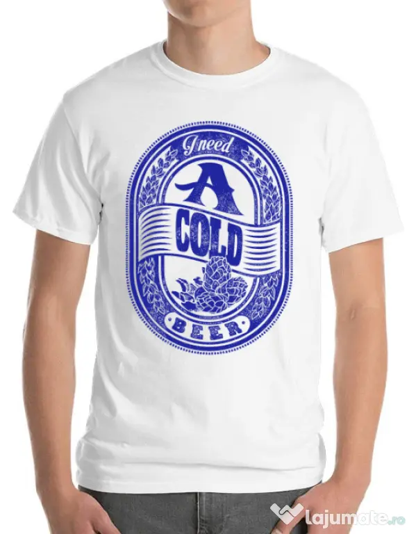 Tricou ADLER barbat I need beer Alb