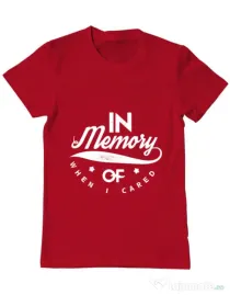 Tricou ADLER barbat In memory of when I cared Rosu
