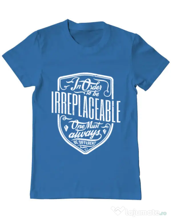 Tricou ADLER barbat Irreplaceable Albastru azuriu