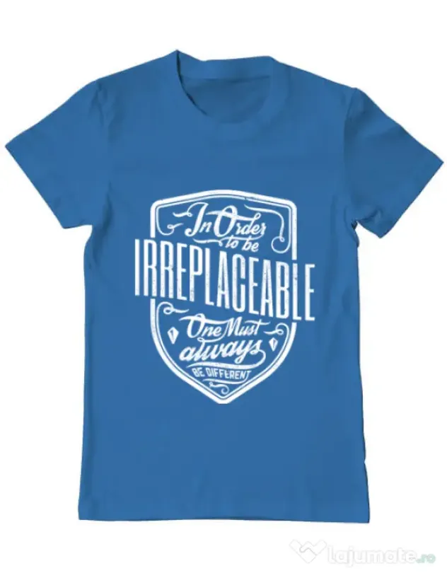 Tricou ADLER barbat Irreplaceable Albastru azuriu