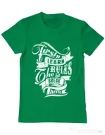 Tricou ADLER barbat Learn the rules Verde mediu
