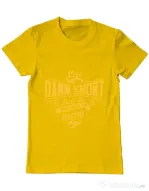 Tricou ADLER barbat Life is so damn short Galben