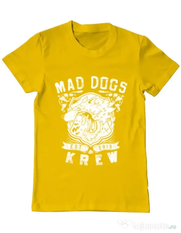 Tricou ADLER barbat Mad dogs krew Galben