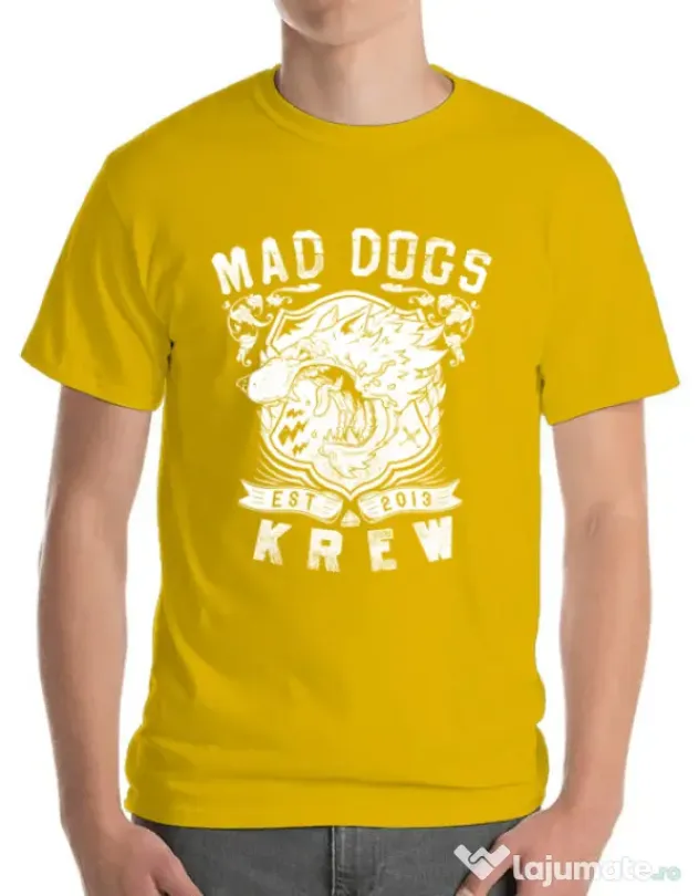 Tricou ADLER barbat Mad dogs krew Galben