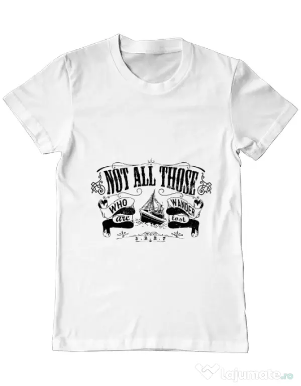 Tricou ADLER barbat Not lost Alb
