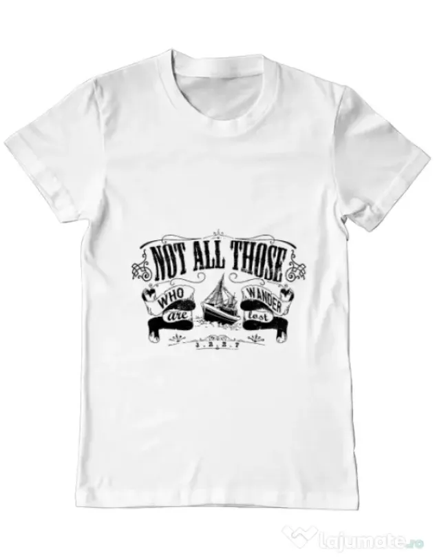 Tricou ADLER barbat Not lost Alb