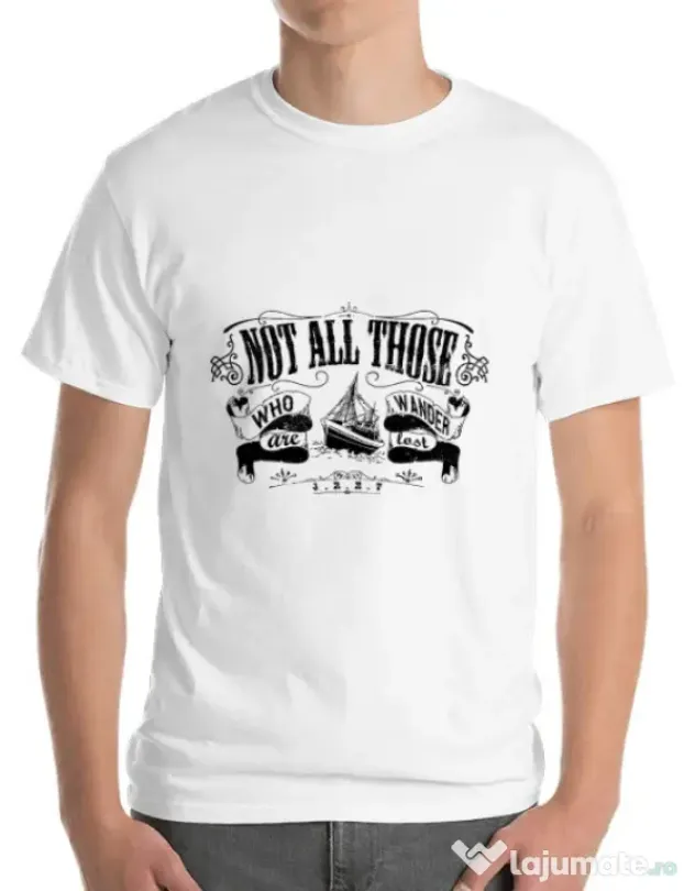 Tricou ADLER barbat Not lost Alb