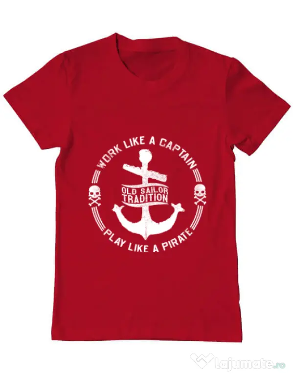Tricou ADLER barbat Old sailor tradition Rosu