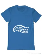 Tricou ADLER barbat Powered by caffeine Albastru azuriu