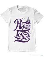 Tricou ADLER barbat Refuse to sink Alb