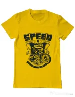 Tricou ADLER barbat Speed and power Galben
