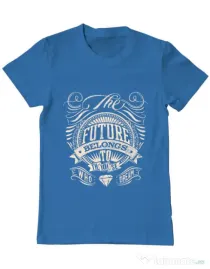 Tricou ADLER barbat The future Albastru azuriu