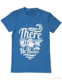 Tricou ADLER barbat There are no rules Albastru azuriu