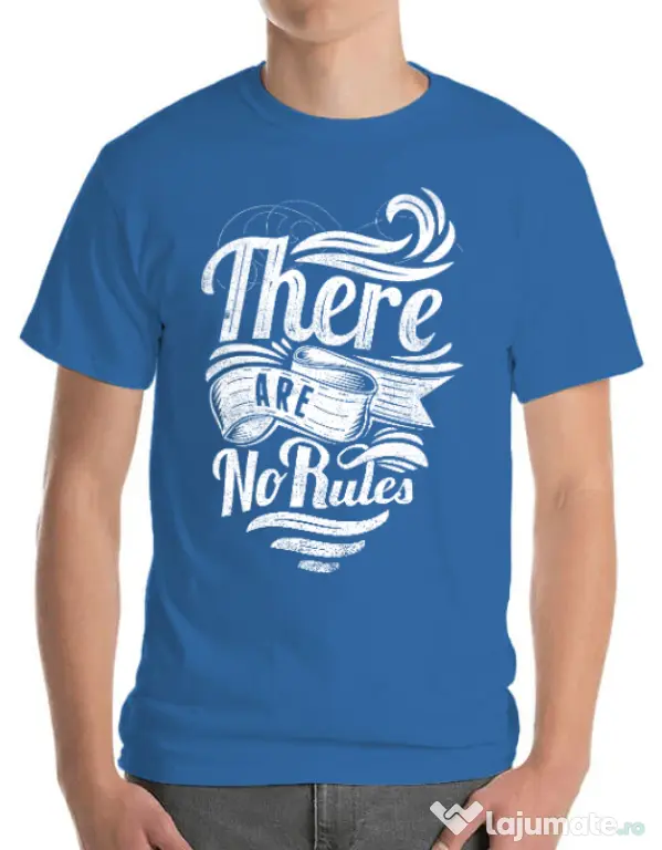 Tricou ADLER barbat There are no rules Albastru azuriu