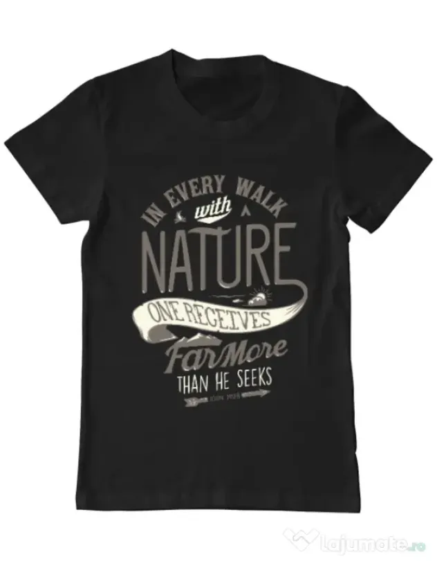 Tricou ADLER barbat Walk of nature Negru
