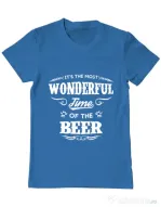 Tricou ADLER barbat Wonderful time of the beer Albastru azuriu