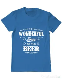 Tricou ADLER barbat Wonderful time of the beer Albastru azuriu
