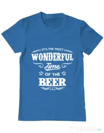Tricou ADLER barbat Wonderful time of the beer Albastru azuriu