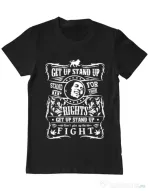 Tricou ADLER barbat Stand up for your rights Negru