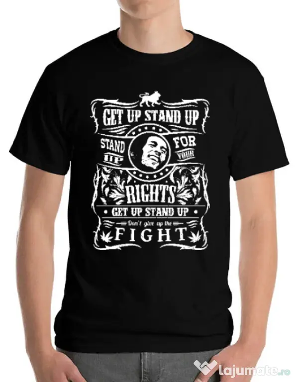 Tricou ADLER barbat Stand up for your rights Negru