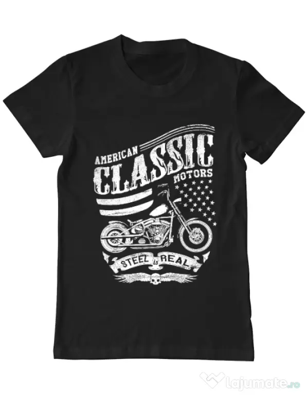 Tricou ADLER barbat Steel is real Negru