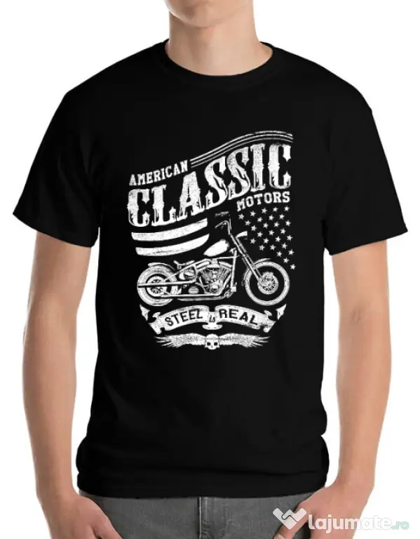 Tricou ADLER barbat Steel is real Negru
