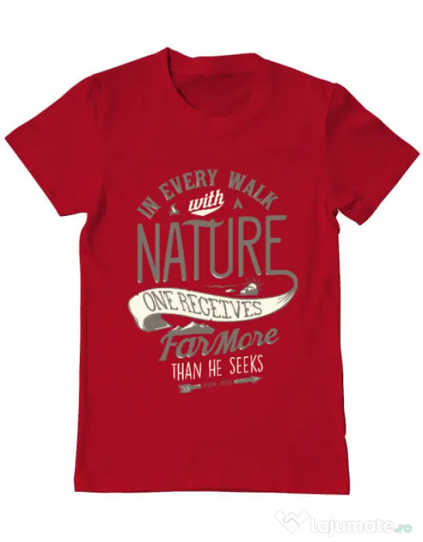 Tricou ADLER barbat Walk of nature Rosu