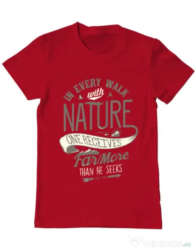 Tricou ADLER barbat Walk of nature Rosu