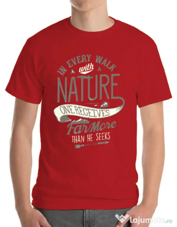 Tricou ADLER barbat Walk of nature Rosu