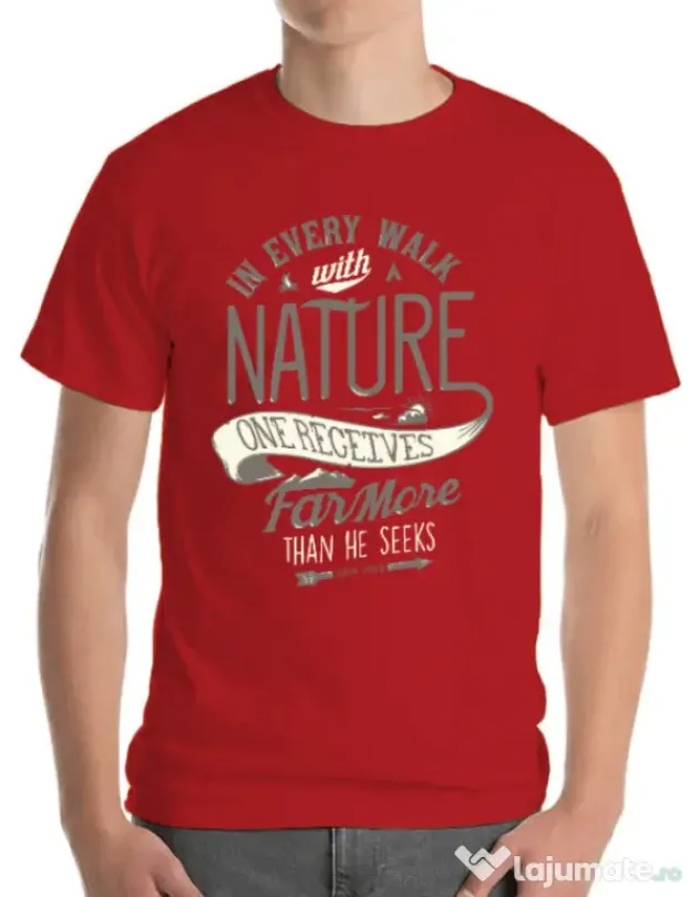 Tricou ADLER barbat Walk of nature Rosu