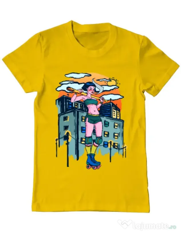 Tricou ADLER barbat Bad girl Galben