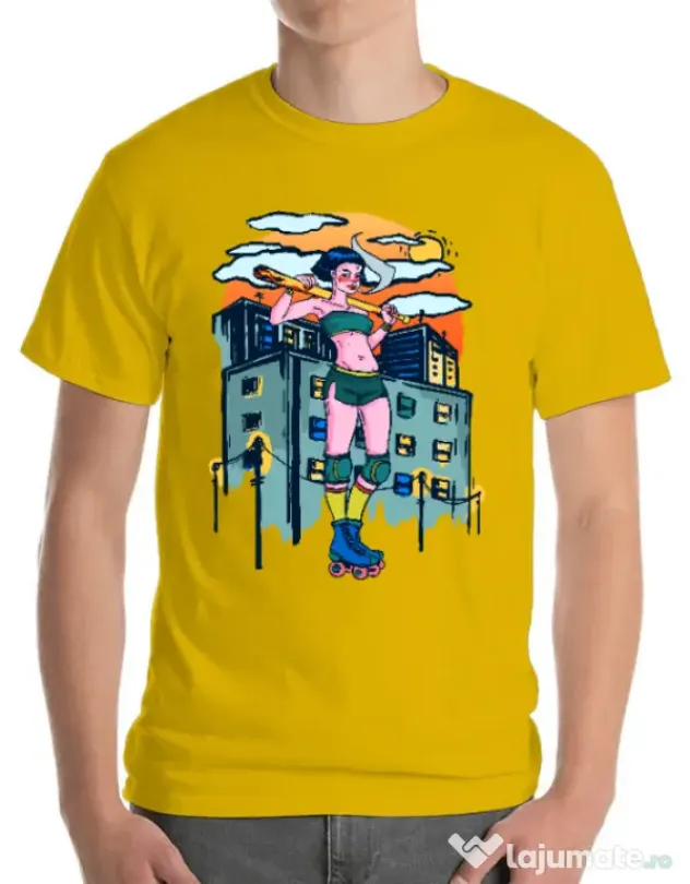 Tricou ADLER barbat Bad girl Galben