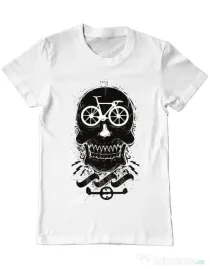 Tricou ADLER barbat Bicycle love Alb