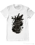 Tricou ADLER barbat Actions speak louder Alb