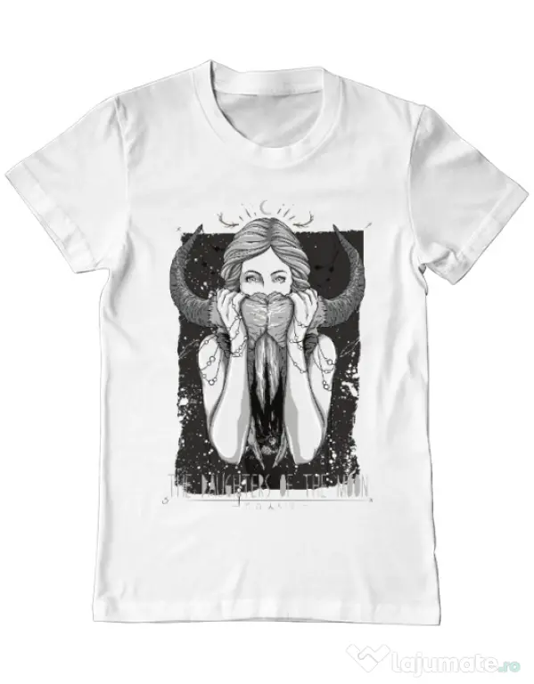 Tricou ADLER barbat The Daughters Of The Moon Alb