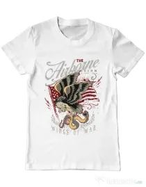 Tricou ADLER barbat Wings of war Alb