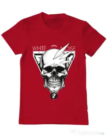 Tricou ADLER barbat White noise Rosu