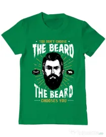 Tricou ADLER barbat The beard choice Verde mediu