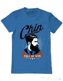 Tricou ADLER barbat Chin full of win Albastru azuriu