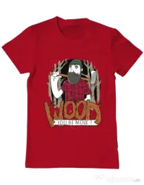 Tricou ADLER barbat Wood you be mine Rosu
