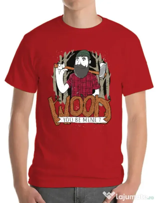 Tricou ADLER barbat Wood you be mine Rosu
