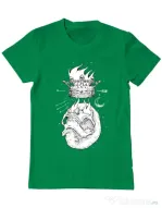 Tricou ADLER barbat Flames Verde mediu